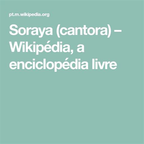 pono.carioca|Soraya Carioca – Wikipédia, a enciclopédia livre